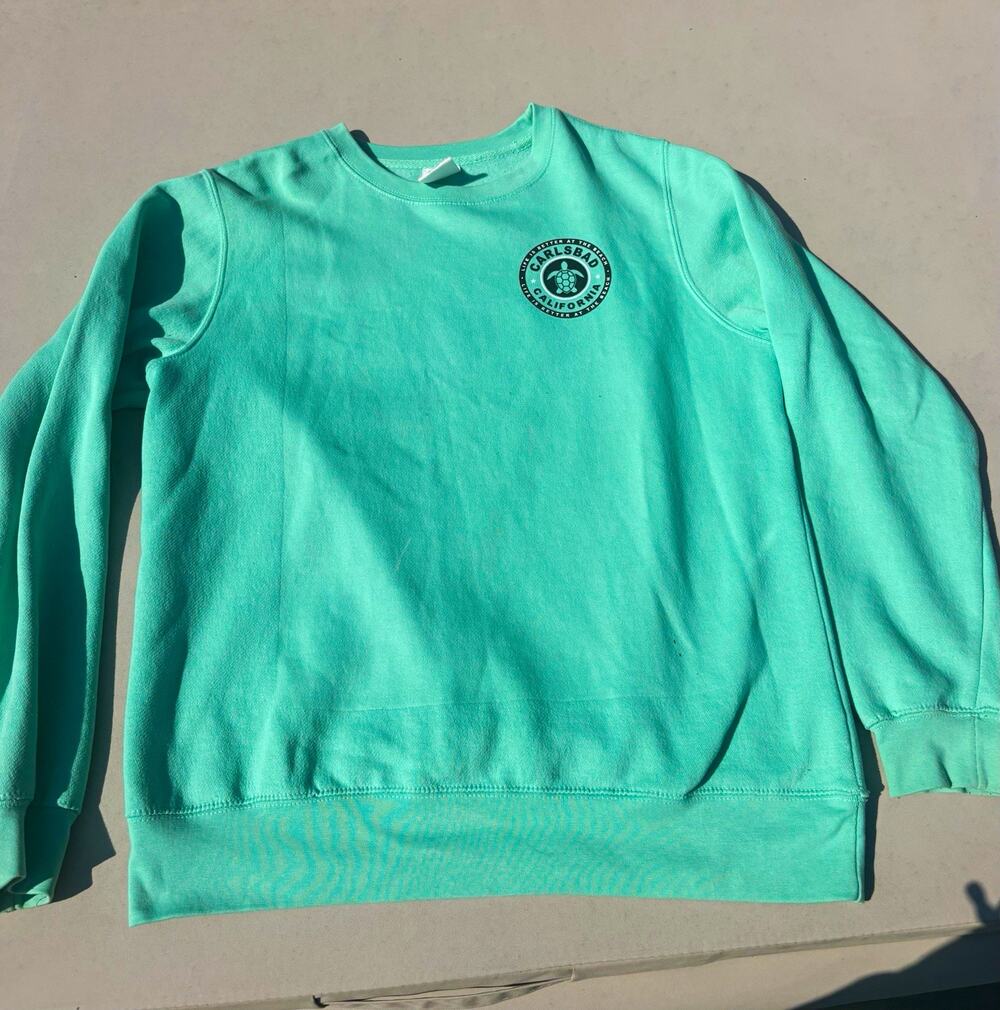 Pacific & Co Green Carlsbad California Graphic Crewneck Sweatshirt Women's M